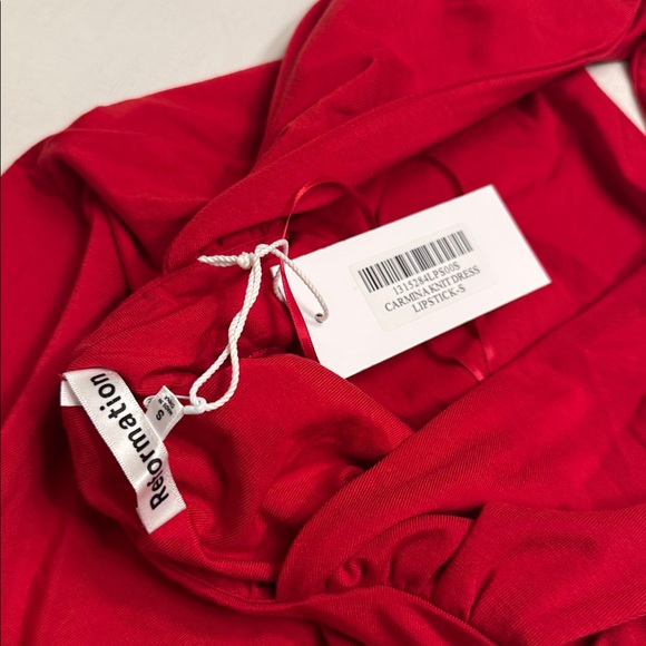 NWT Reformation Carmina Knit Dress in Lipstick - Picture 6 of 6